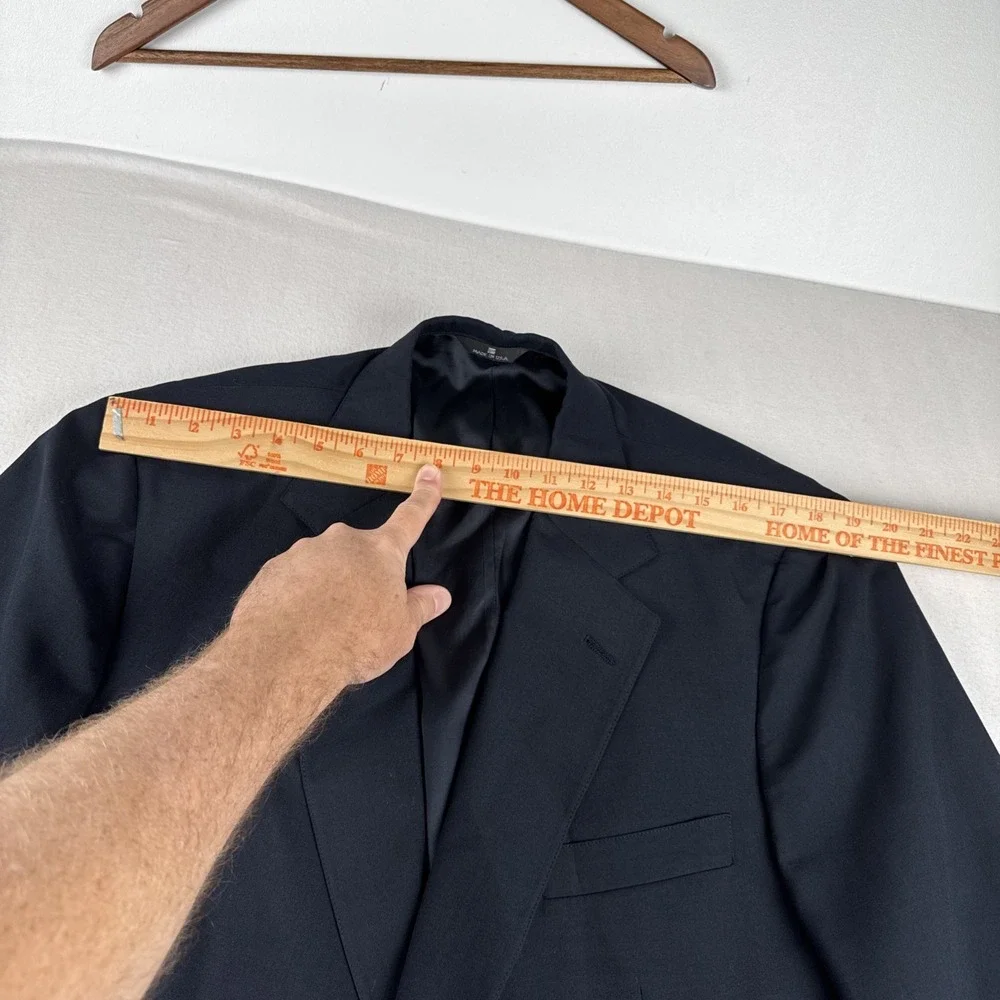 VTG Polo University Ralph Lauren Mens Blazer fits 44L Dark Gray/black Wool